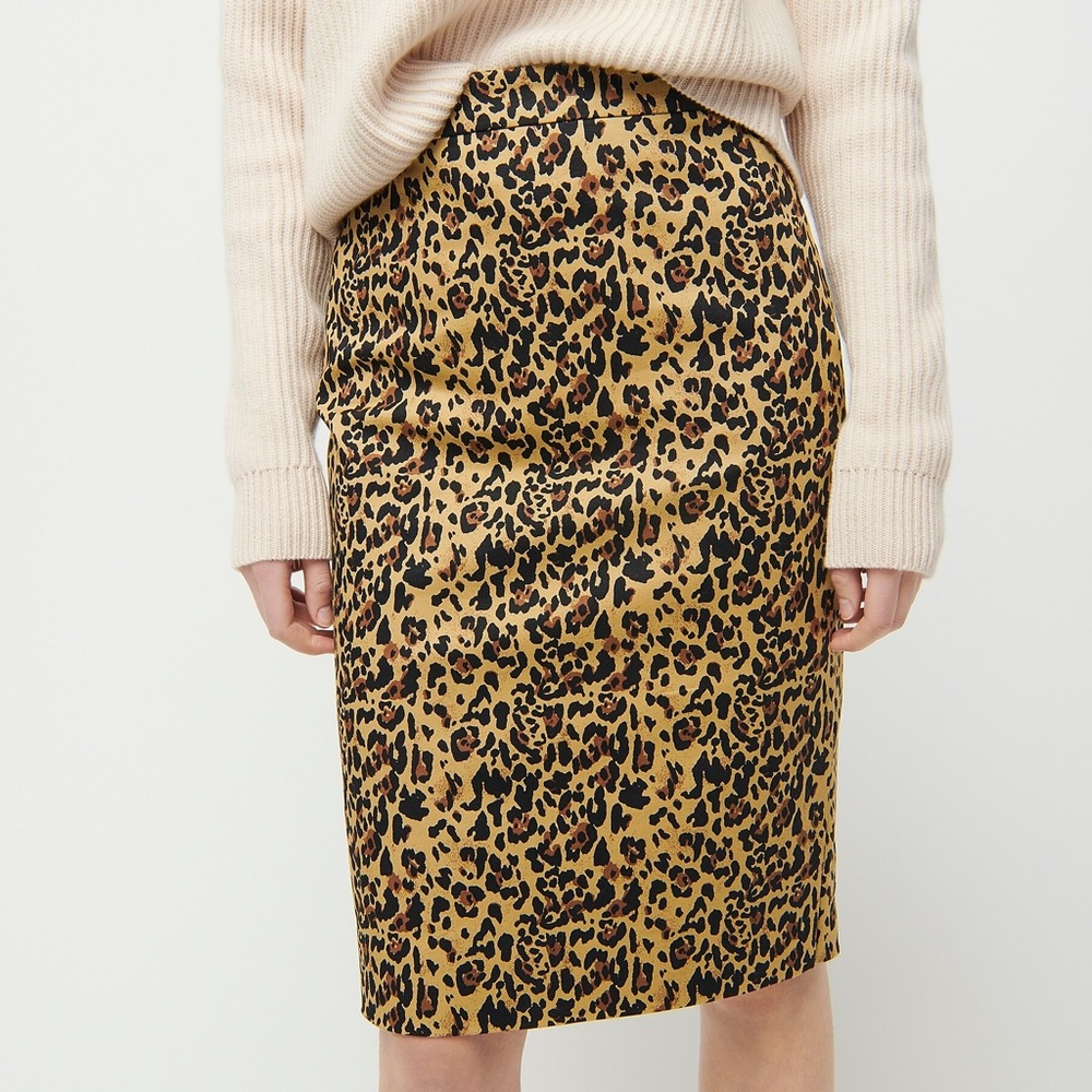 J.Crew Leopard Print Pencil Skirt